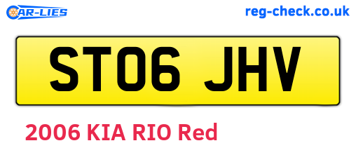 ST06JHV are the vehicle registration plates.