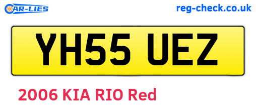 YH55UEZ are the vehicle registration plates.