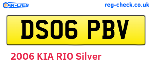 DS06PBV are the vehicle registration plates.