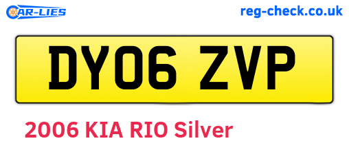 DY06ZVP are the vehicle registration plates.
