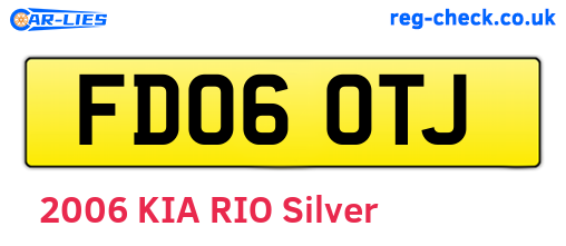 FD06OTJ are the vehicle registration plates.