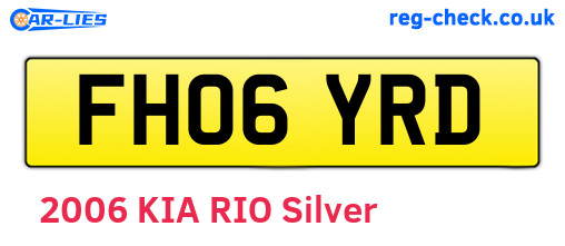 FH06YRD are the vehicle registration plates.