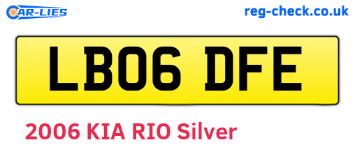LB06DFE are the vehicle registration plates.