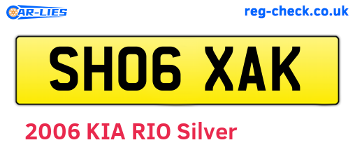 SH06XAK are the vehicle registration plates.