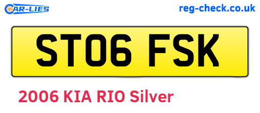 ST06FSK are the vehicle registration plates.