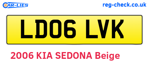 LD06LVK are the vehicle registration plates.