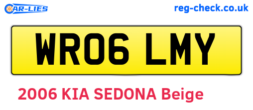 WR06LMY are the vehicle registration plates.