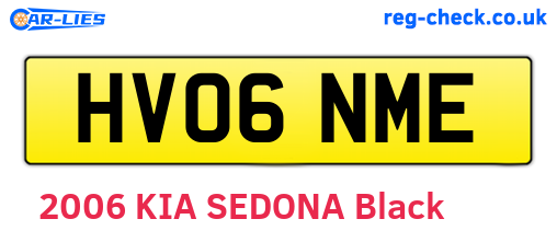 HV06NME are the vehicle registration plates.