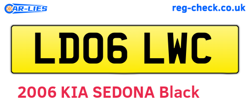 LD06LWC are the vehicle registration plates.