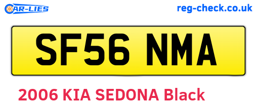 SF56NMA are the vehicle registration plates.