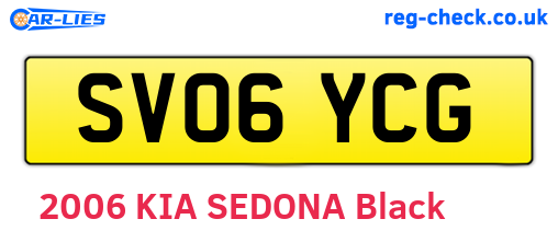 SV06YCG are the vehicle registration plates.