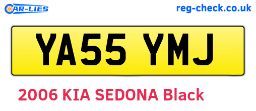 YA55YMJ are the vehicle registration plates.