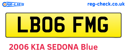 LB06FMG are the vehicle registration plates.
