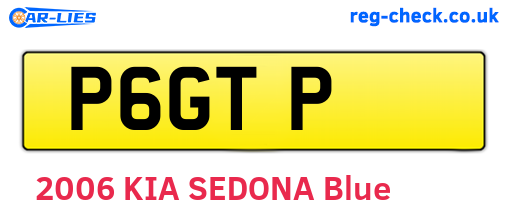 P6GTP are the vehicle registration plates.