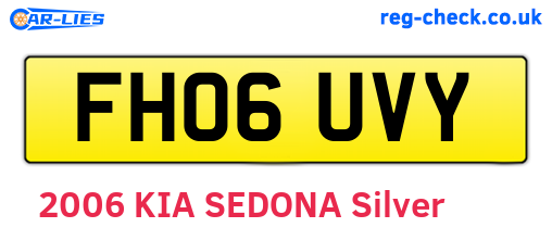 FH06UVY are the vehicle registration plates.