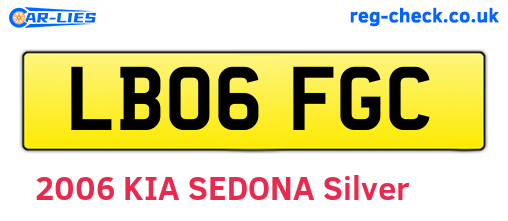 LB06FGC are the vehicle registration plates.