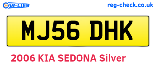 MJ56DHK are the vehicle registration plates.