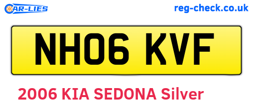 NH06KVF are the vehicle registration plates.