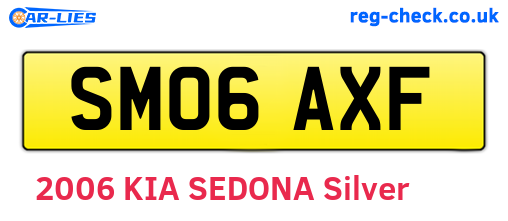 SM06AXF are the vehicle registration plates.