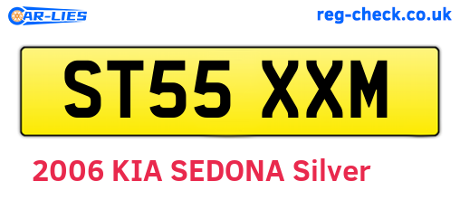 ST55XXM are the vehicle registration plates.