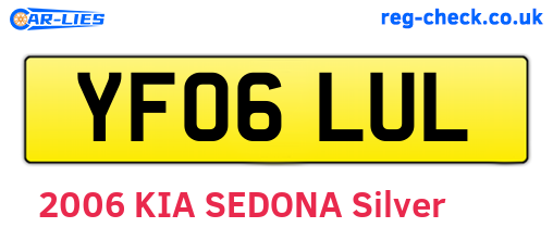 YF06LUL are the vehicle registration plates.