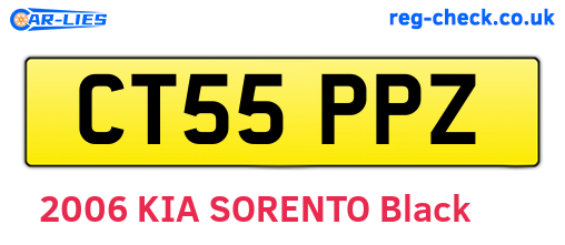 CT55PPZ are the vehicle registration plates.
