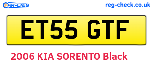 ET55GTF are the vehicle registration plates.