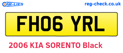 FH06YRL are the vehicle registration plates.