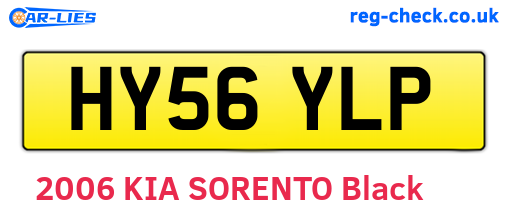 HY56YLP are the vehicle registration plates.