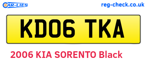 KD06TKA are the vehicle registration plates.