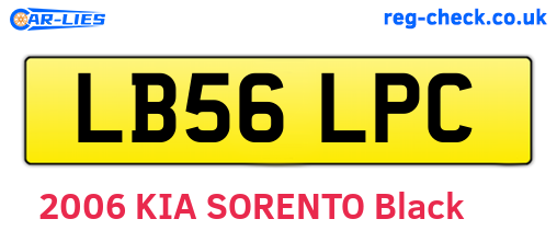LB56LPC are the vehicle registration plates.