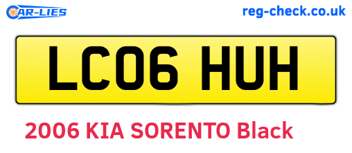 LC06HUH are the vehicle registration plates.