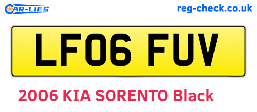 LF06FUV are the vehicle registration plates.