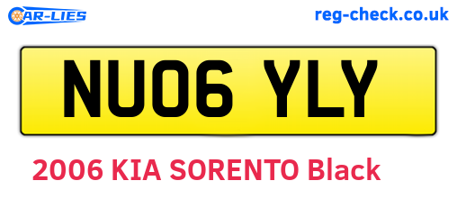 NU06YLY are the vehicle registration plates.