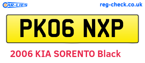 PK06NXP are the vehicle registration plates.