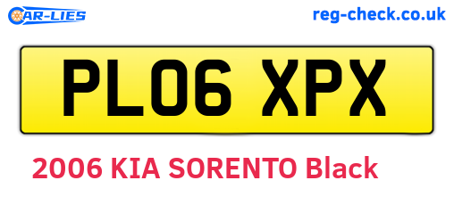 PL06XPX are the vehicle registration plates.