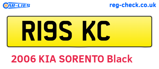 R19SKC are the vehicle registration plates.