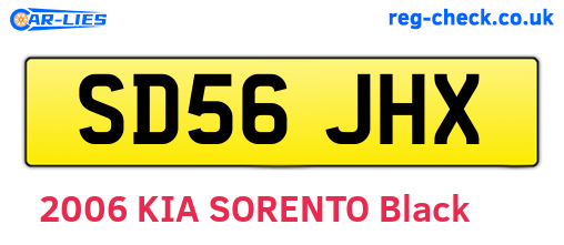 SD56JHX are the vehicle registration plates.