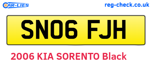 SN06FJH are the vehicle registration plates.