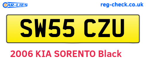 SW55CZU are the vehicle registration plates.