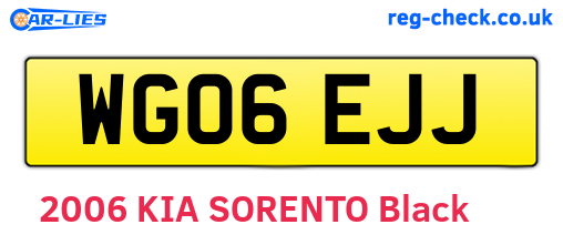 WG06EJJ are the vehicle registration plates.