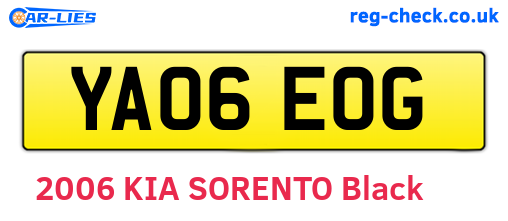 YA06EOG are the vehicle registration plates.