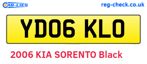 YD06KLO are the vehicle registration plates.