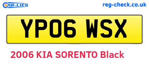 YP06WSX are the vehicle registration plates.