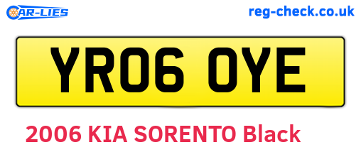 YR06OYE are the vehicle registration plates.