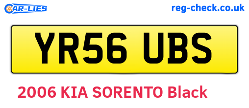 YR56UBS are the vehicle registration plates.