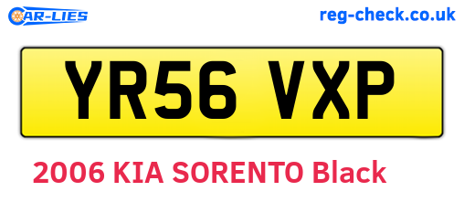 YR56VXP are the vehicle registration plates.