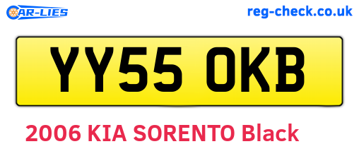 YY55OKB are the vehicle registration plates.