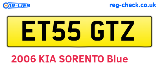 ET55GTZ are the vehicle registration plates.