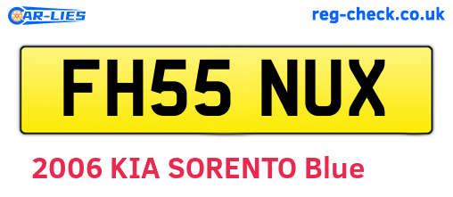 FH55NUX are the vehicle registration plates.